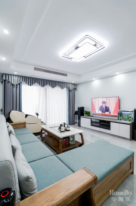 134㎡四居室，新中式與現代風結合，這樣的生活方便又美好